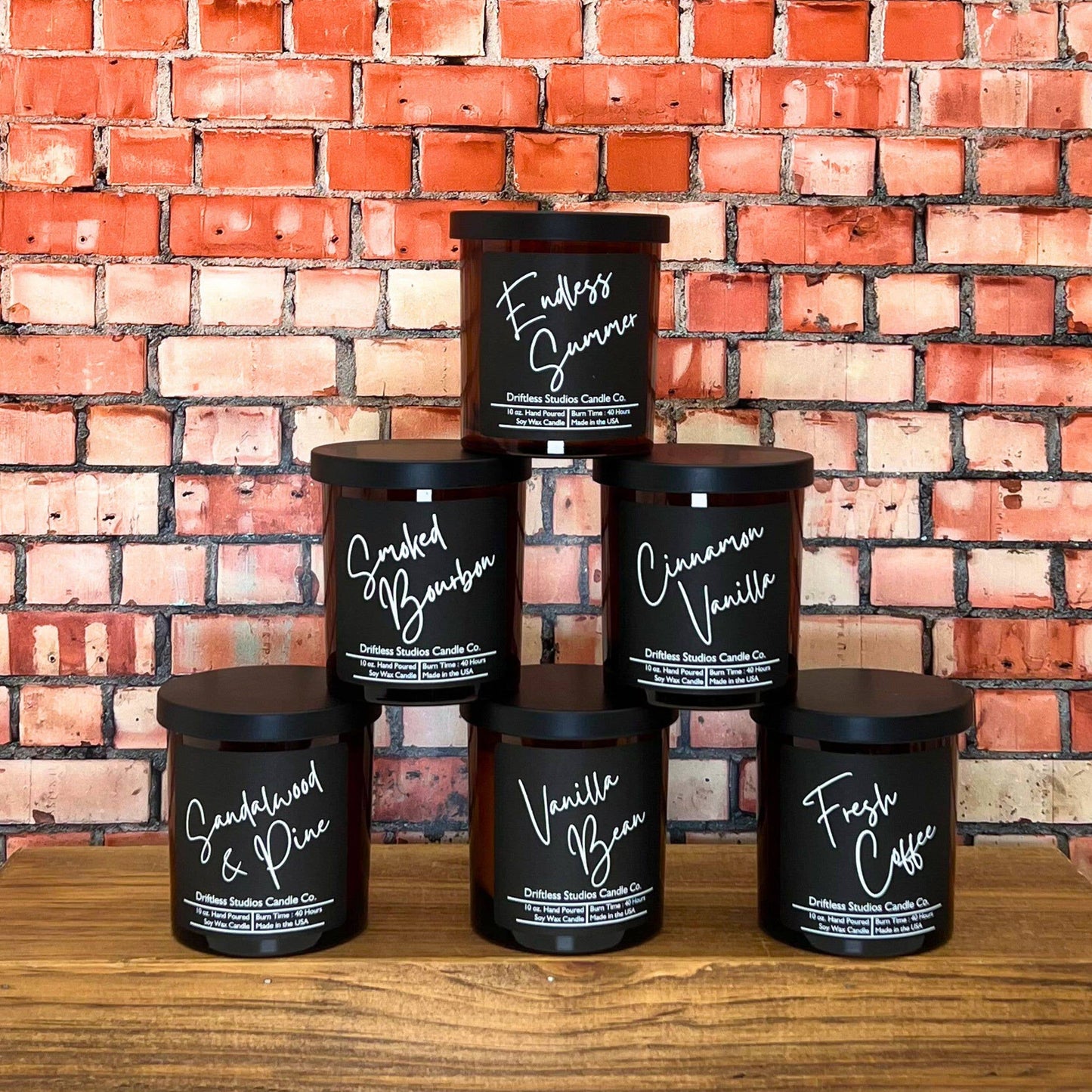 Amber Glass Jar Candles - Soy Wax