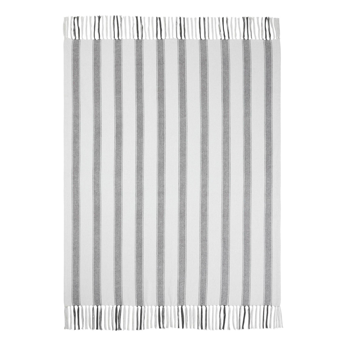 Neutral Farmhouse Stripe Throw Blanket 50x60