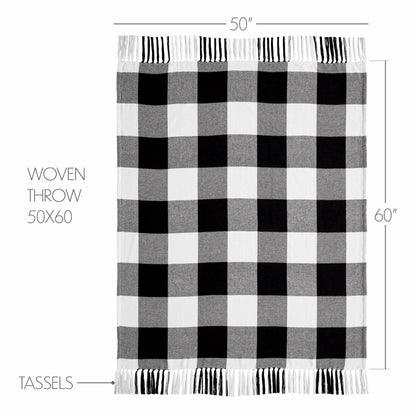 Black Buffalo Check Throw Blanket 50x60 Farmhouse