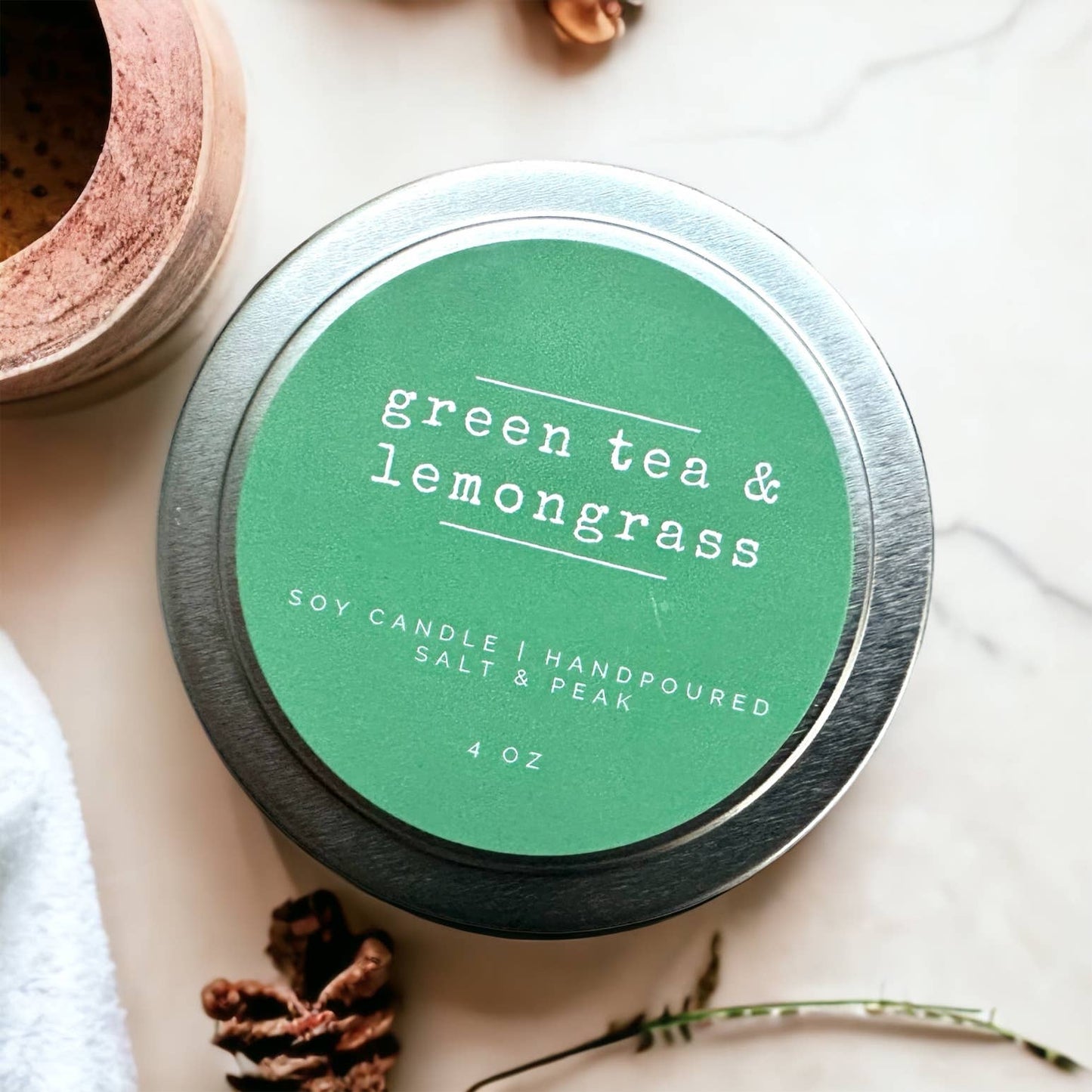Soy Candle, 4 oz Travel Tin, Travel Candle