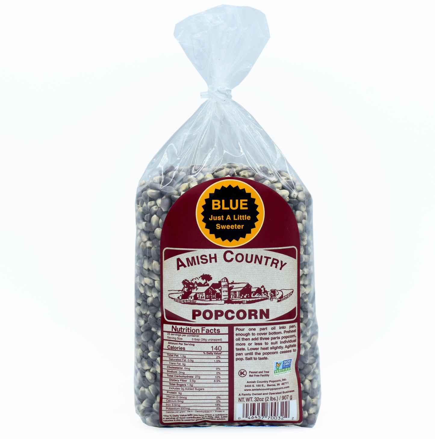 2lb Bag of Blue Popcorn