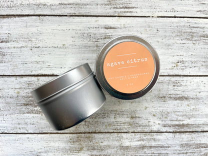 Soy Candle, 4 oz Travel Tin, Travel Candle
