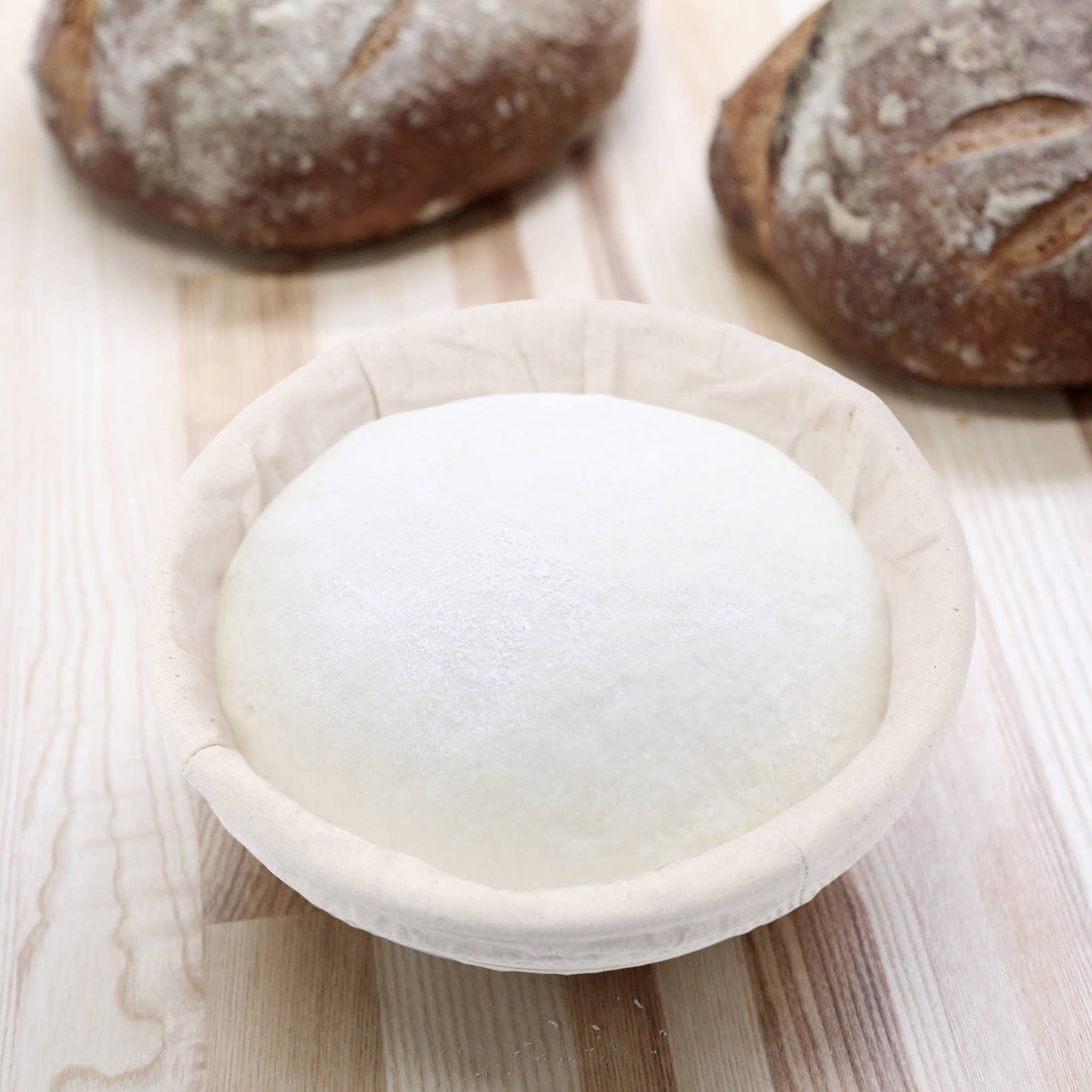 Round Rattan Bread Proofing Basket and Liner