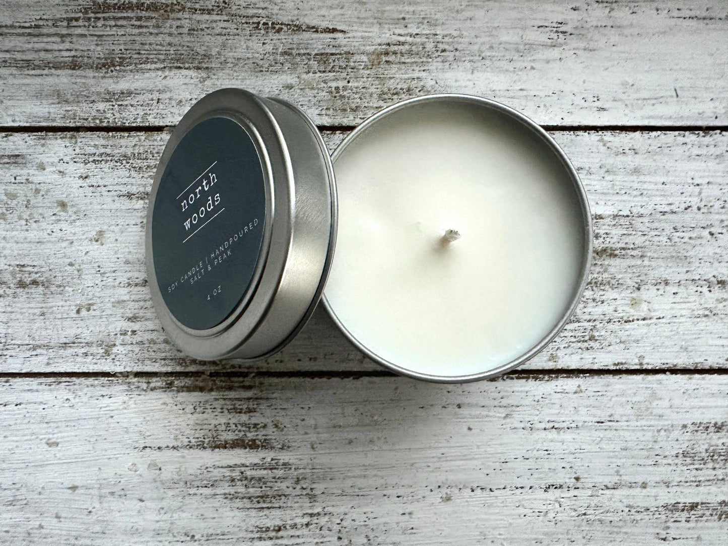 Soy Candle, 4 oz Travel Tin, Travel Candle