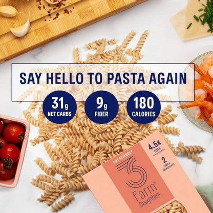 High Fiber Rotini - Gut Friendly, Low GI, USA Grown Pasta