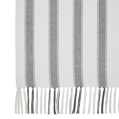 Neutral Farmhouse Stripe Throw Blanket 50x60