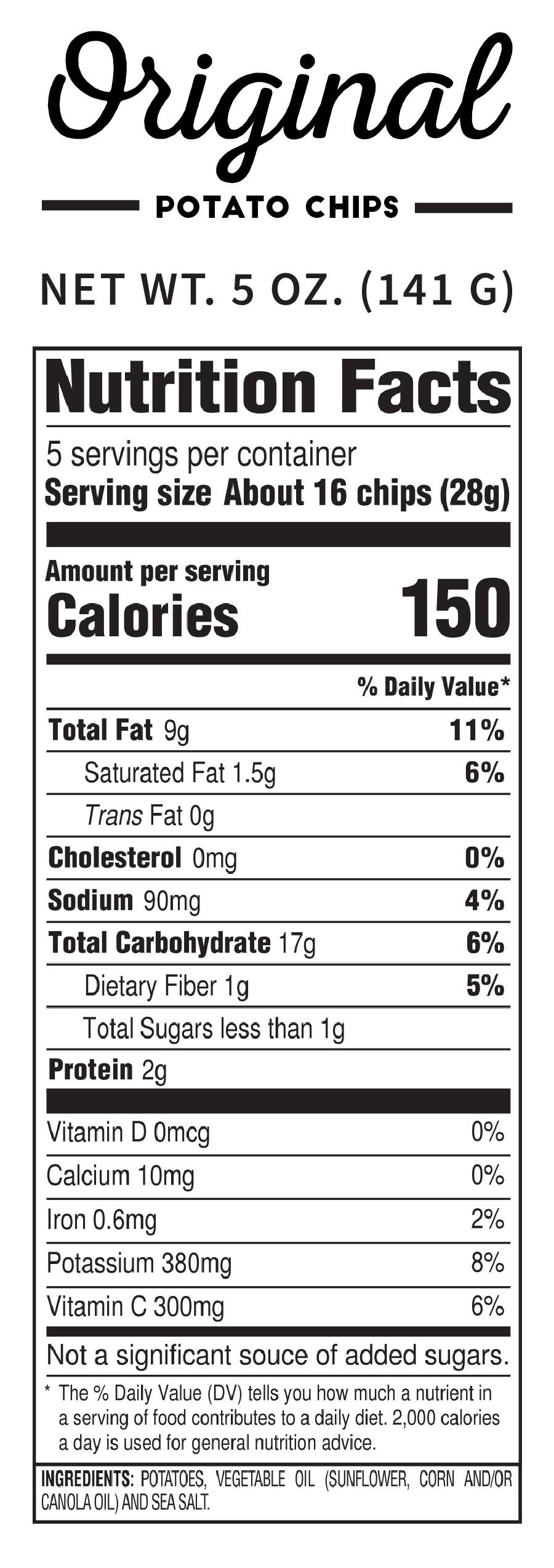 Kettle Cooked Potato Chips - 5oz - Original