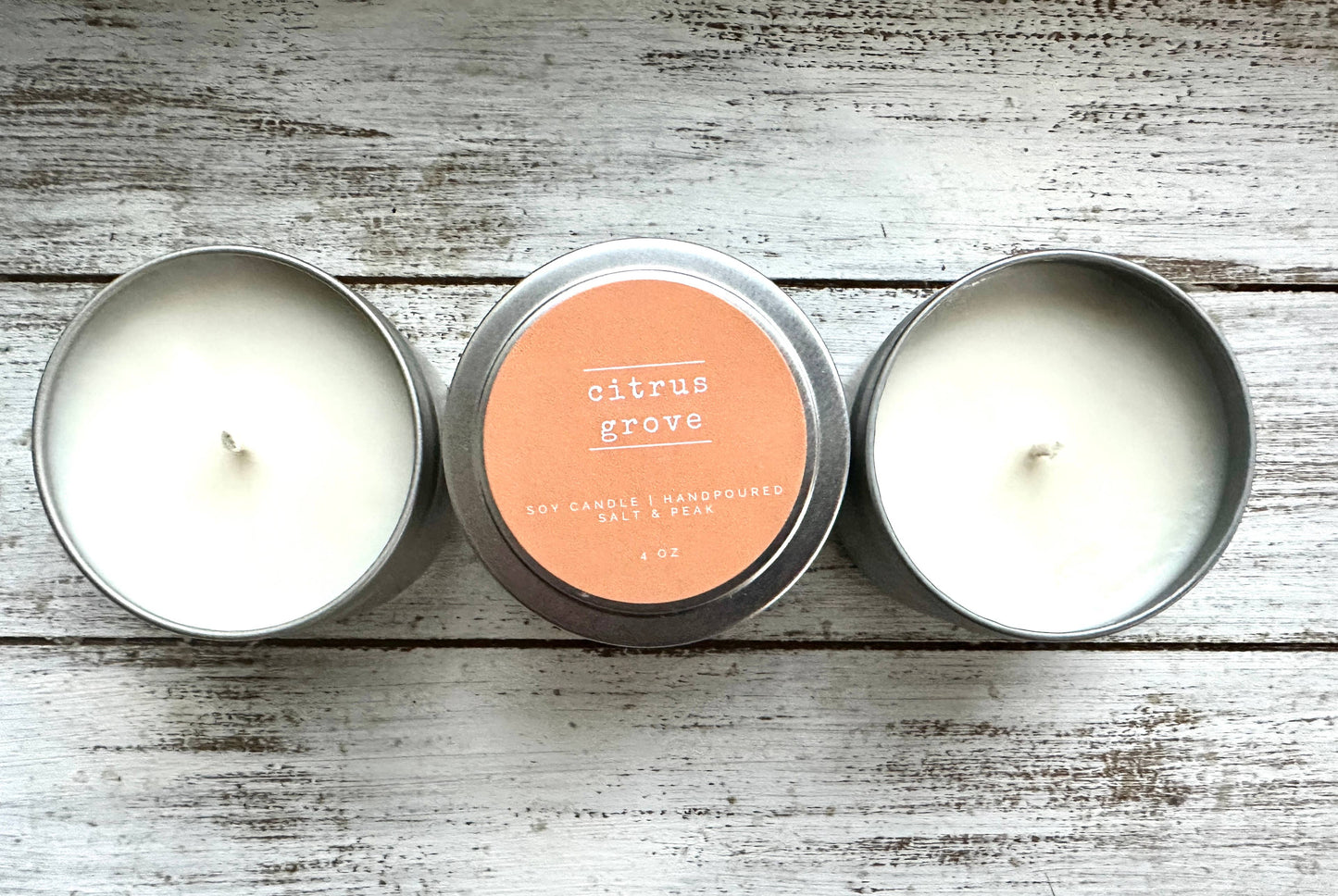 Soy Candle, 4 oz Travel Tin, Travel Candle