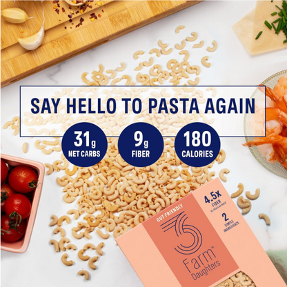 High Fiber Elbows  - Gut Friendly, Low GI, USA Grown Pasta