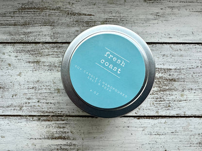 Soy Candle, 4 oz Travel Tin, Travel Candle