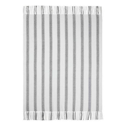Neutral Farmhouse Stripe Throw Blanket 50x60