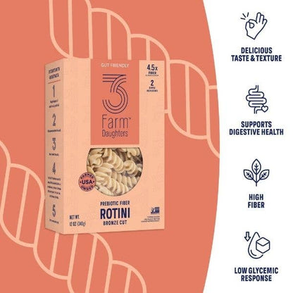High Fiber Rotini - Gut Friendly, Low GI, USA Grown Pasta
